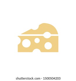 cheese icon. flat illustration of cheese - vector icon. cheese sign symbol