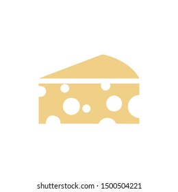 cheese icon. flat illustration of cheese - vector icon. cheese sign symbol