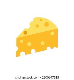 Cheese icon. flat illustration of cheese - vector icon. Cheese sign symbol