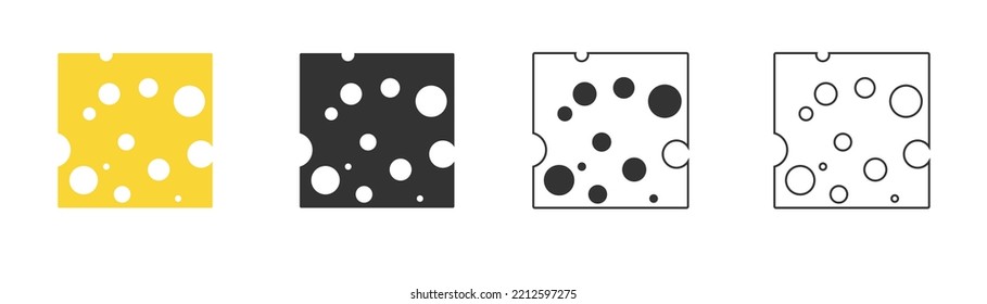 Cheese Icon. Flat Illustration Of Cheese - Vector Icon. Cheese Sign Symbol