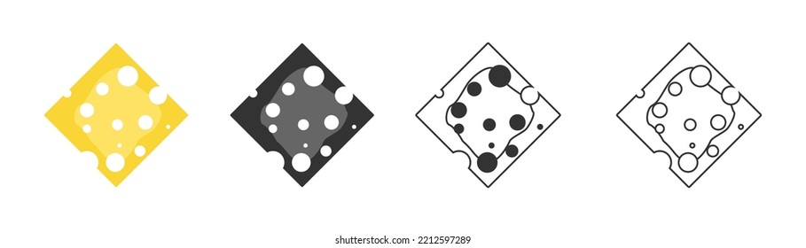 Cheese Icon. Flat Illustration Of Cheese - Vector Icon. Cheese Sign Symbol