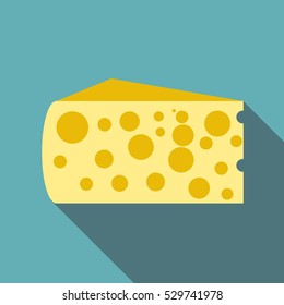 Cheese icon. Flat illustration of cheese vector icon for web