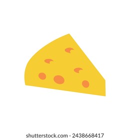 Cheese icon. Flat icon on white background. Vector illustration