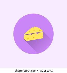 cheese icon. flat style
