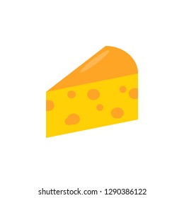 Cheese icon in flat style izolated on white background. Vector illustration