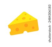 Cheese icon with flat style. Simple cheese vector 