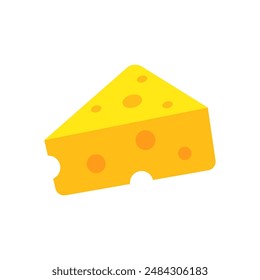 Cheese icon with flat style. Simple cheese vector 