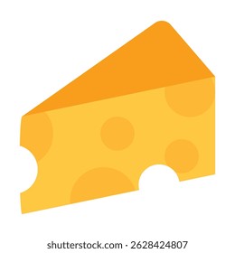 Icono de queso con estilo plano. Vector de queso simple
