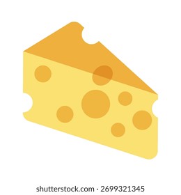 Cheese icon with flat style. Simple cheese vector 
