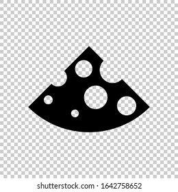 cheese icon flat vector on transparent background