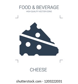 cheese icon. high quality filled cheese icon on white background. from food collection flat trendy vector cheese symbol. use for web and mobile