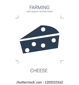 cheese icon. high quality filled cheese icon on white background. from farming collection flat trendy vector cheese symbol. use for web and mobile