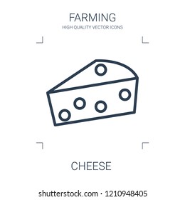 cheese icon. high quality line cheese icon on white background. from farming collection flat trendy vector cheese symbol. use for web and mobile