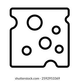 Cheese icon illustration in line style. Perfect for website mobile app presentation. Suitable for any user interface and user experience