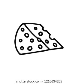 cheese icon. isolated black object.