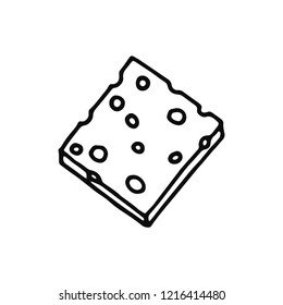 cheese. icon isolated object silhouette.