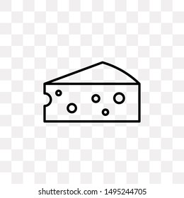 Cheese icon isolated on transparent background. Cheese symbol modern, simple, vector, icon for website design, mobile app, ui. Vector Illustration