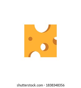 Cheese icon isolated on white background. Savory food vector illustration