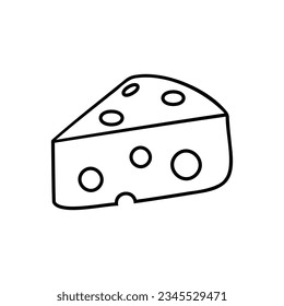 Cheese Icon Isolated on White Background