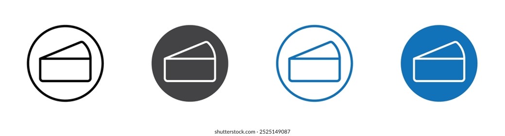 Cheese icon Isolated on white background vector set