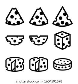 cheese icon isolated sign symbol vector illustration - Collection of high quality black style vector icons

