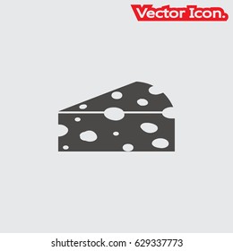 Cheese icon isolated sign symbol and flat style for app, web and digital design. Vector illustration.