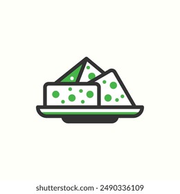 icono de queso, icono aislado tema panadería