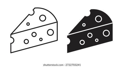 Ícone de queijo vetor isolado Ilustração. Pictograma vetorial para web e app