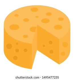 Cheese icon. Isometric of cheese vector icon for web design isolated on white background
