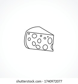 Cheese icon. Cheese line icon. Cheese isolated line icon