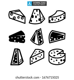 cheese icon or logo isolated sign symbol vector illustration - Collection of high quality black style vector icons
