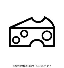 icono de queso o logotipo símbolo de signo aislado ilustración vectorial ilustración de alta calidad estilo negro vectores iconos
