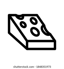 Icono de queso o logotipo símbolo de señas aislado ilustración vectorial - iconos vectoriales de estilo negro de alta calidad
