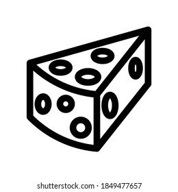 Icono de queso o logotipo símbolo de señas aislado ilustración vectorial - iconos vectoriales de estilo negro de alta calidad
