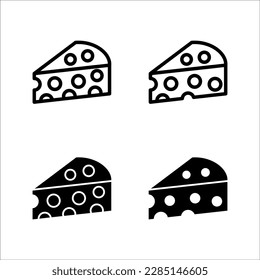 cheese icon or logo vector illustration isolated sign symbol - high quality black white style vector icon