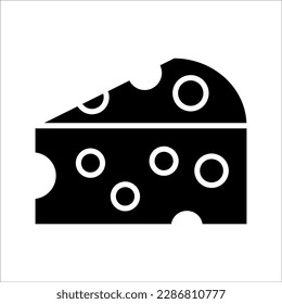 cheese icon or logo vector illustration isolated sign symbol - high quality black white style vector icon