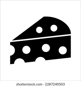 cheese icon or logo vector illustration isolated sign symbol - high quality black white style vector icon