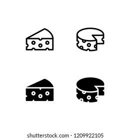Cheese Icon Logo Vector Symbol