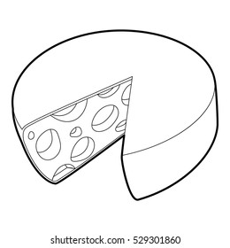 Cheese icon. Outline illustration of cheese vector icon for web
