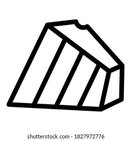 Cheese icon. Outline cheese vector icon for web design isolated on white background