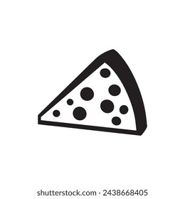 Cheese icon over white background, silhouette style concept. vector illustration