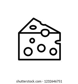 Cheese icon, Parmesan cheese vector sign  pictogram isolated on white. logo illustration.
