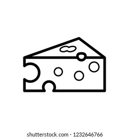 Cheese icon, Parmesan cheese vector sign  pictogram isolated on white. logo illustration.