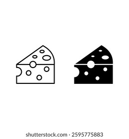 Cheese icon set color editable