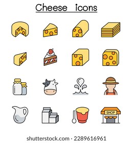 Icono de queso en estilo de línea delgada