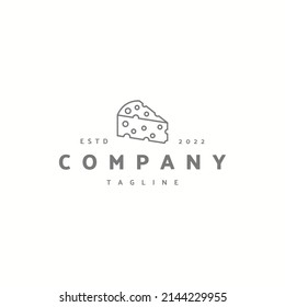 Cheese icon sign symbol hipster vintage logo design vector illustration