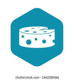 Cheese icon. Simple illustration of cheese vector icon for web