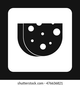 Cheese icon in simple style isolated on white background. Food symbol