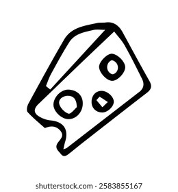 Cheese Icon. Cheese Slice Illustration.