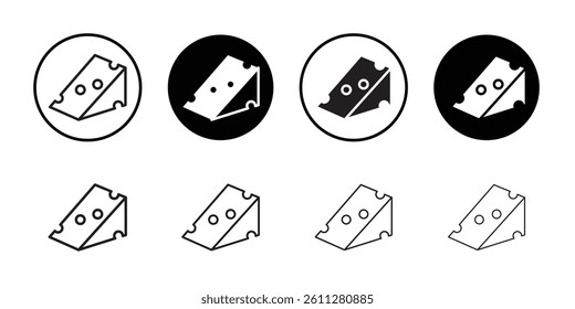 cheese icon Thin line art collection